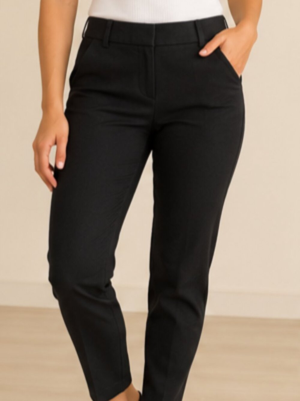 LOFT Outlet Black Skinny Ankle Pants Size 4 Tailored Work Trousers